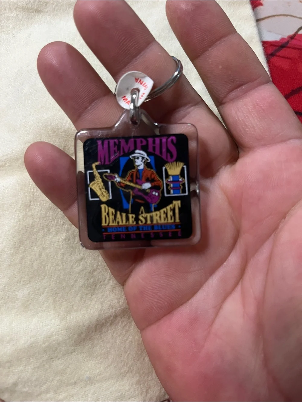 Vintage Beale Street Keychain - Black, Purple, Gold